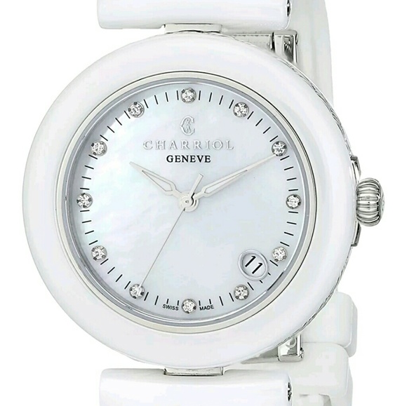 Phillipe Charriol AEL ceramic diamond watch NWT - Picture 3 of 9